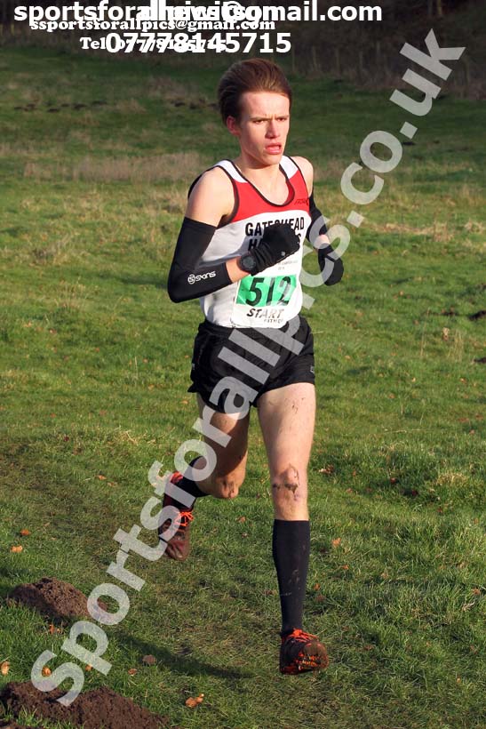 Mens under-20s cross country, 2019 North Eastern Cross Country Champs., Alnwick, Northumberland.  Photo: David T. Hewitson/Sports for All Pics